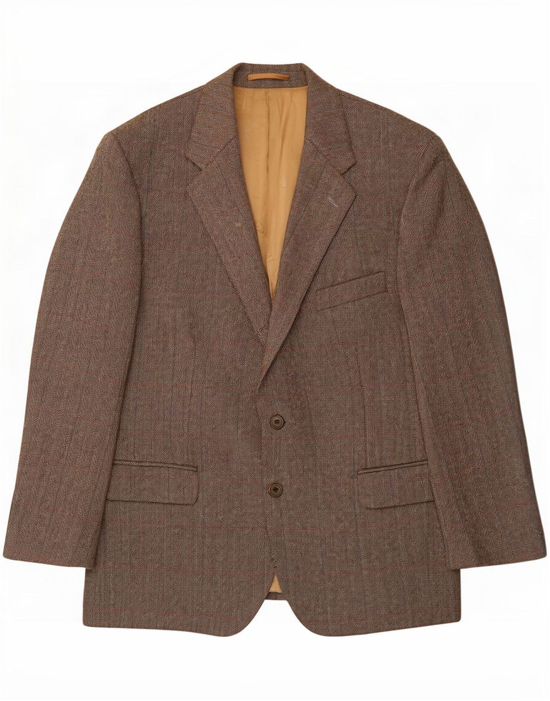 Jaqueta blazer masculina Magee com 2 botões UK 46 3XL cinza espinha de peixe nova lã