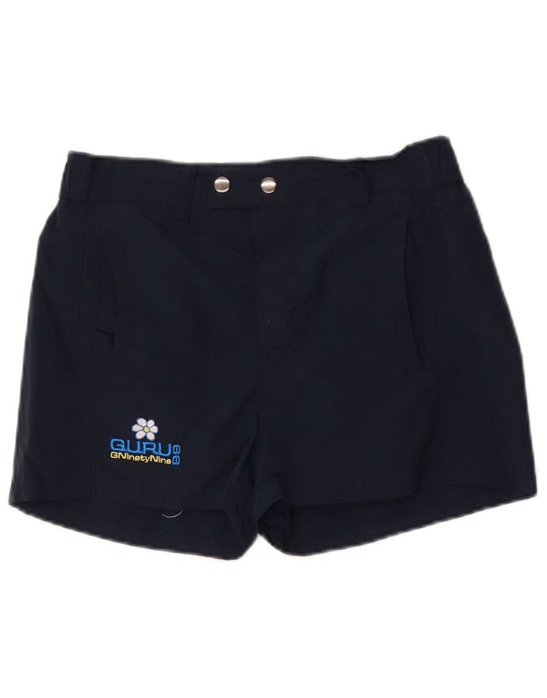 Shorts de natação feminino Guru UK 10 pequeno azul marinho