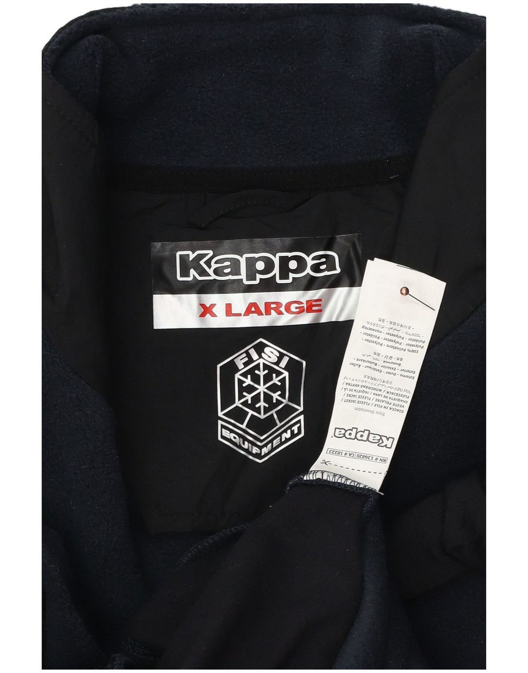 Jaqueta de lã masculina Kappa UK 42 XL azul marinho poliéster colorblock