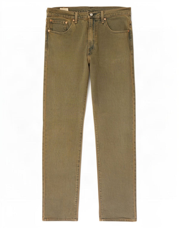 Calça casual masculina Levi's 502 Tapered W34 L34 algodão verde