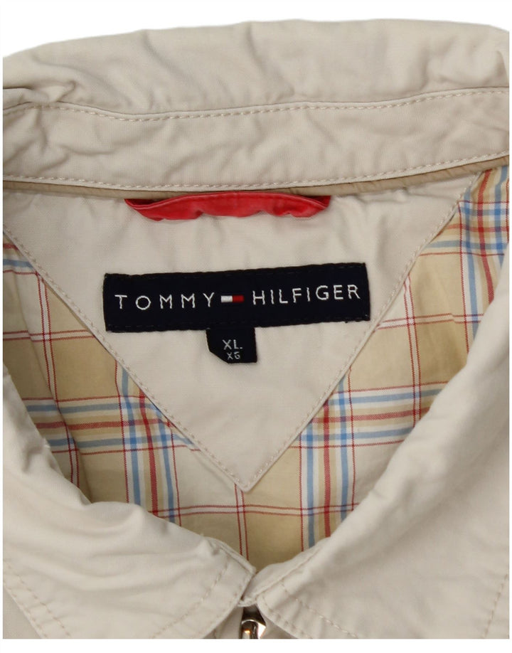 Jaqueta bomber masculina TOMMY HILFIGER Reino Unido 42 XL algodão branco