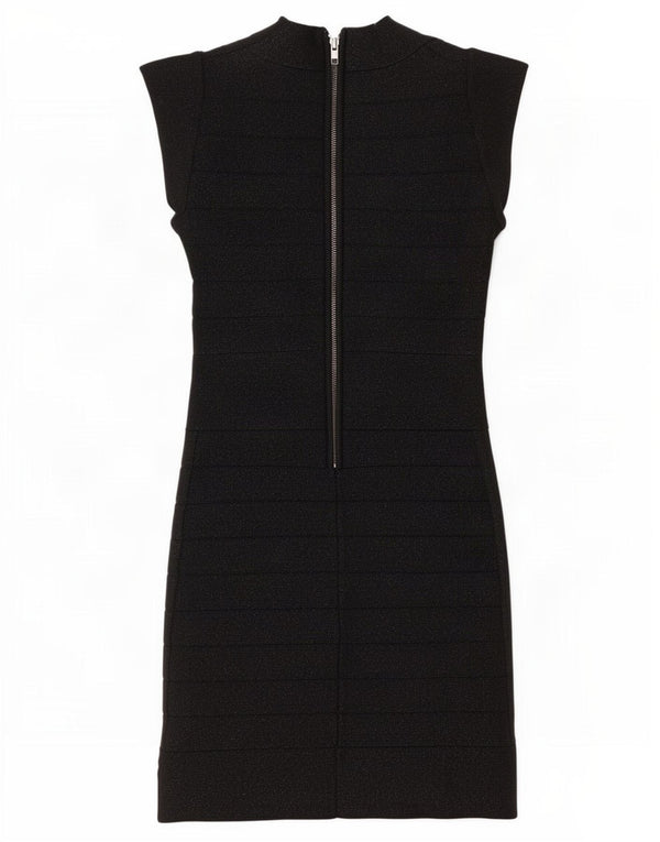 Vestido bainha feminino French Connection UK 8 pequeno viscose preta