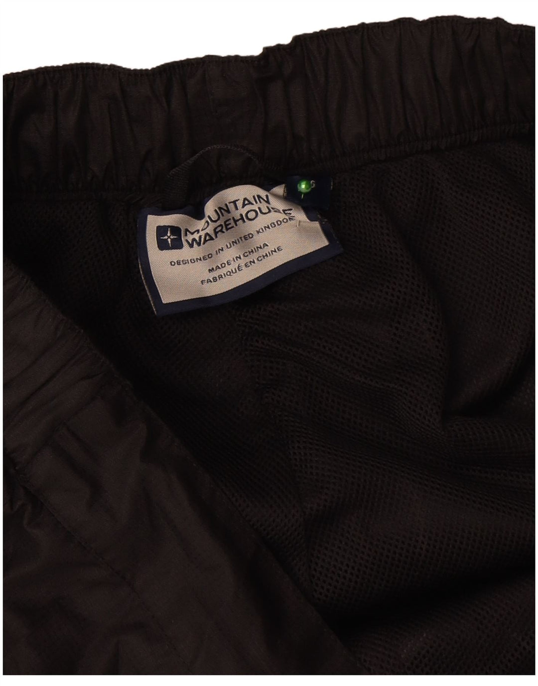 Mountain Warehouse Calça masculina reta impermeável grande W36 L31 preta