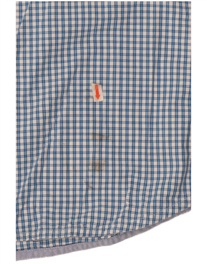 Camisa masculina Tommy Hilfiger Classic Fit XL azul algodão guingão