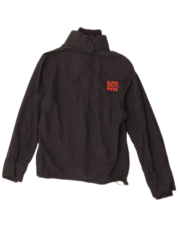 Jaqueta de chuva feminina Superdry UK 16 grande nylon preto