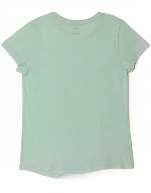 Puma Camiseta Feminina Graphic Top UK 12 Médio Algodão Turquesa