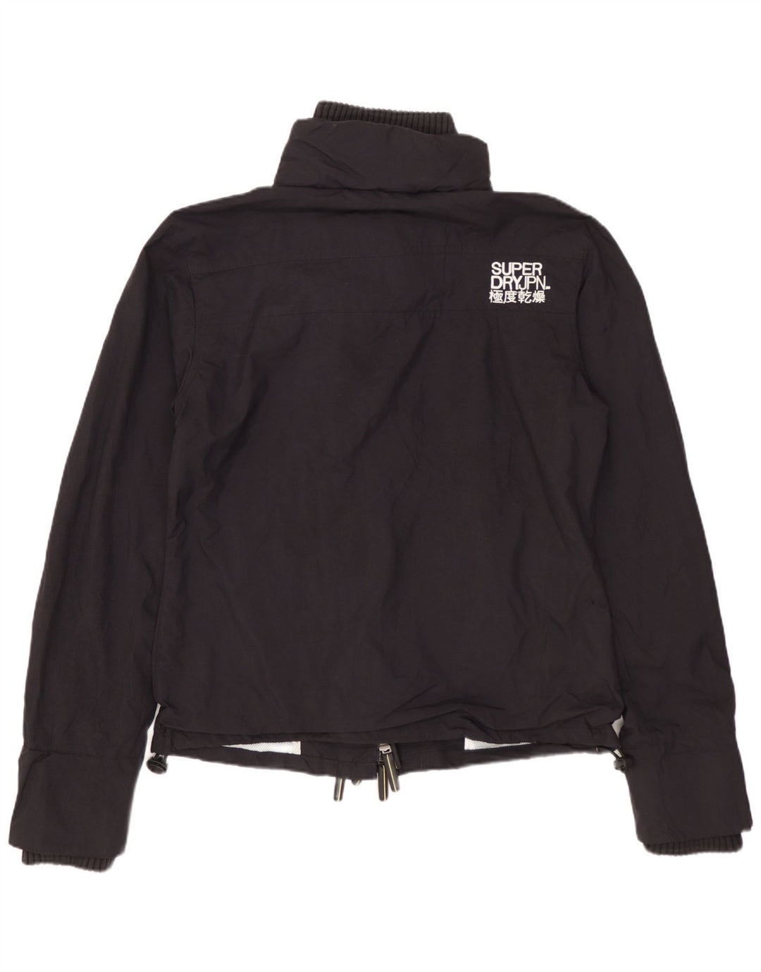 Jaqueta de chuva feminina Superdry UK 16 grande nylon preto