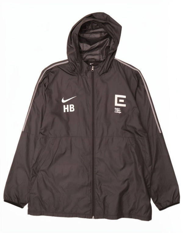 Jaqueta de chuva masculina Nike Graphic com capuz UK 42 XL poliéster preto