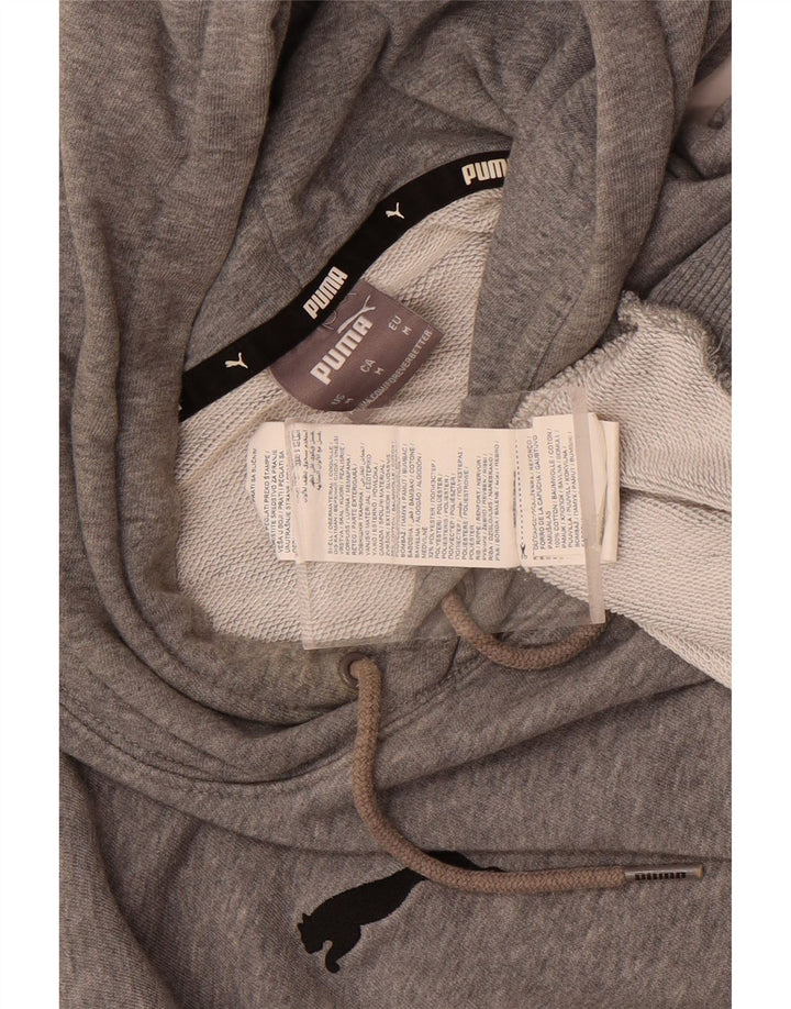 Puma Mens Hoodie Jumper Médio Algodão Cinza