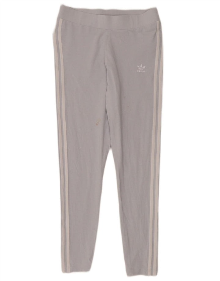 Leggings ADIDAS Femininas UK 16 Grande Algodão Azul