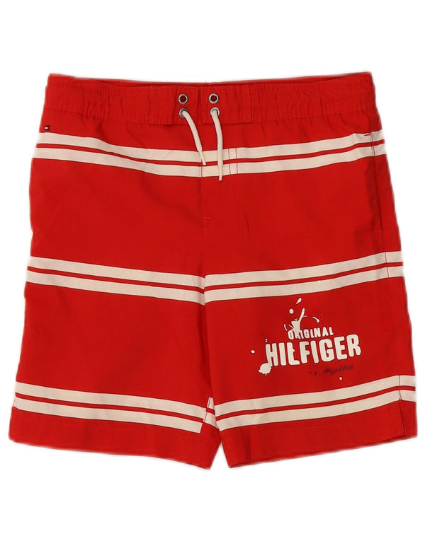 Shorts de natação Tommy Hilfiger Boys Graphic 5-6 anos listrado vermelho