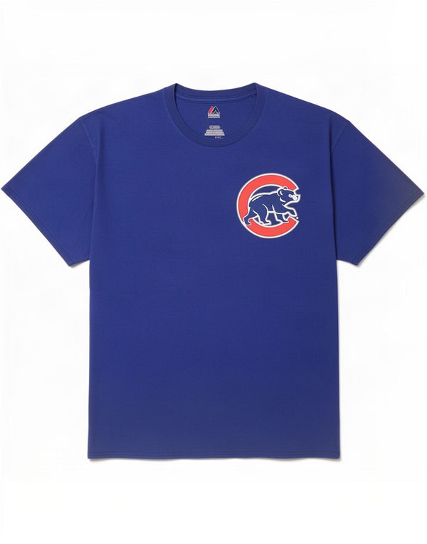 Majestic Mens Chicago Cubs Camiseta gráfica Top XL Azul