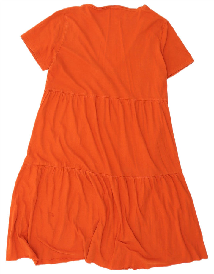 Vestido feminino ZARA em camadas UK 16 grande laranja