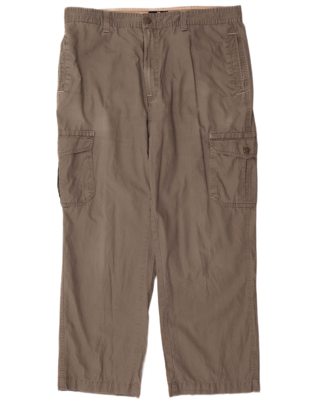 Calça cargo reta masculina Marks & Spencer Blue Harbor W38 L31 cinza