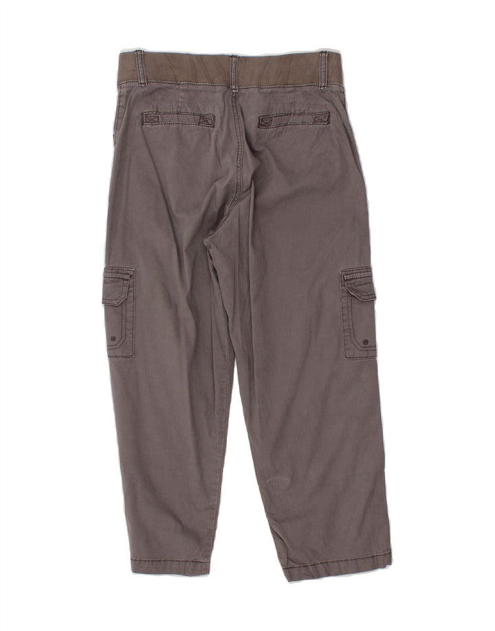 LEE Womens Relaxed Fit Crop Cargo Trousers US 4 Small W27 L22 Grey Cotton Vintage Lee and Second-Hand Lee from Messina Hembry 