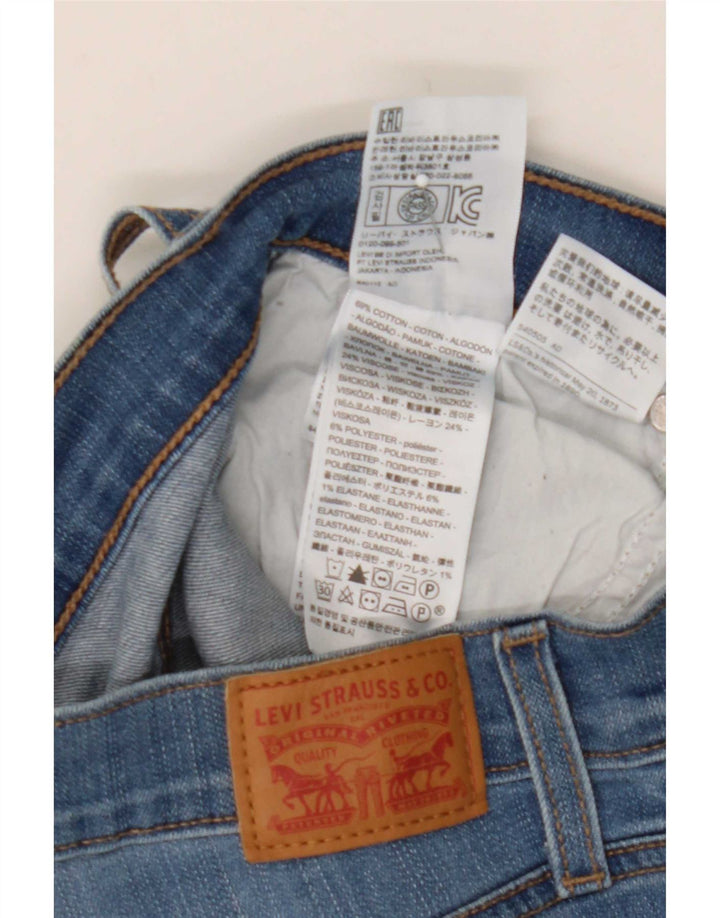 Shorts jeans feminino Levi's W26 pequeno algodão azul