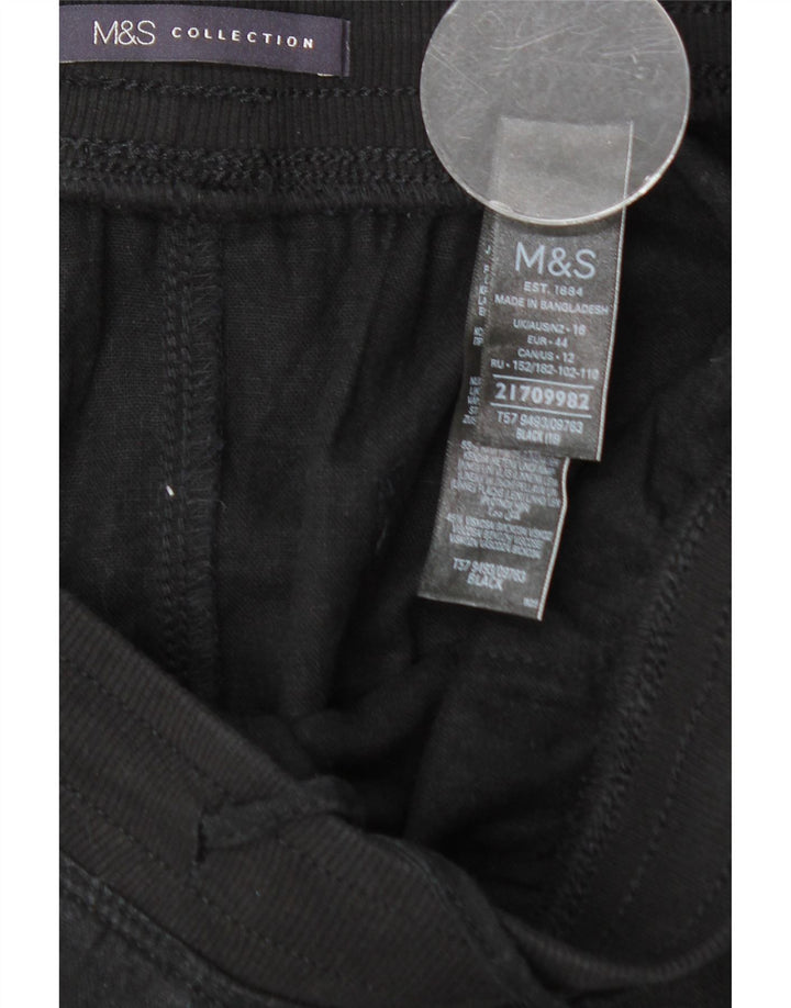 Minissaia feminina MARKS & SPENCER Reino Unido 16 grande W34 linho preto