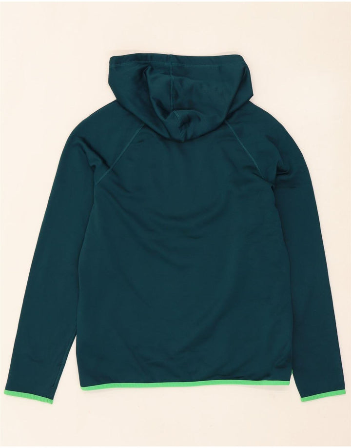 Jumper com capuz gráfico feminino NIKE Dri Fit UK 14 poliéster verde médio