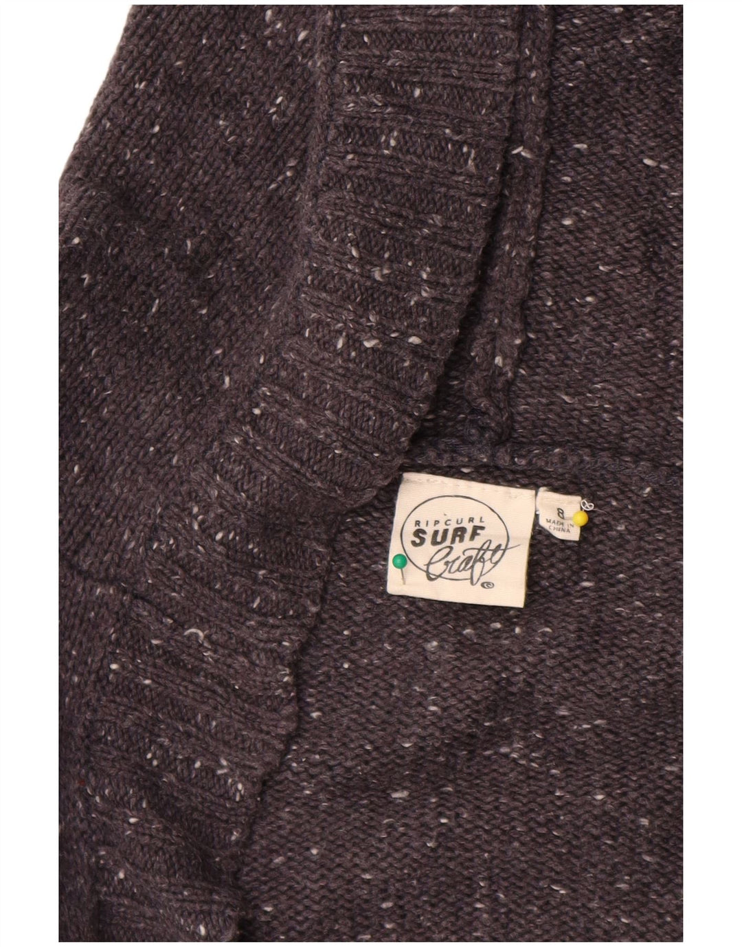 Suéter feminino Rip Curl Longline Open Cardigan UK 14 cinza médio manchado