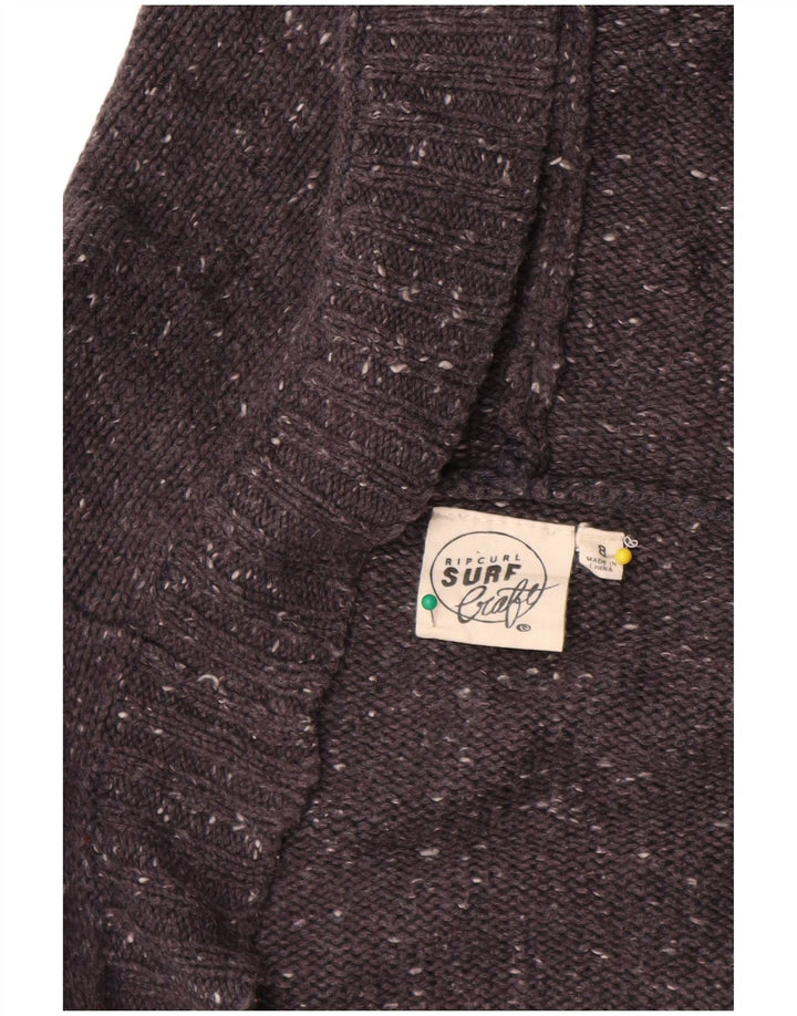 Suéter feminino Rip Curl Longline Open Cardigan UK 14 cinza médio manchado