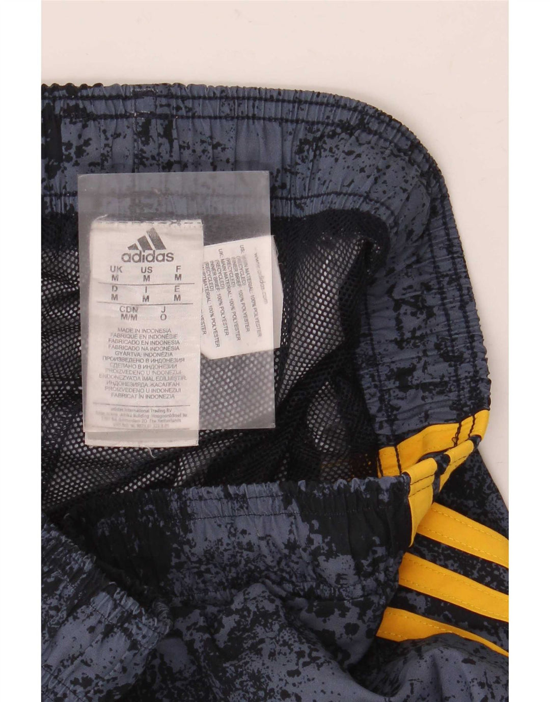 Adidas Mens Sport Shorts Médio Cinza Tie Dye Poliéster