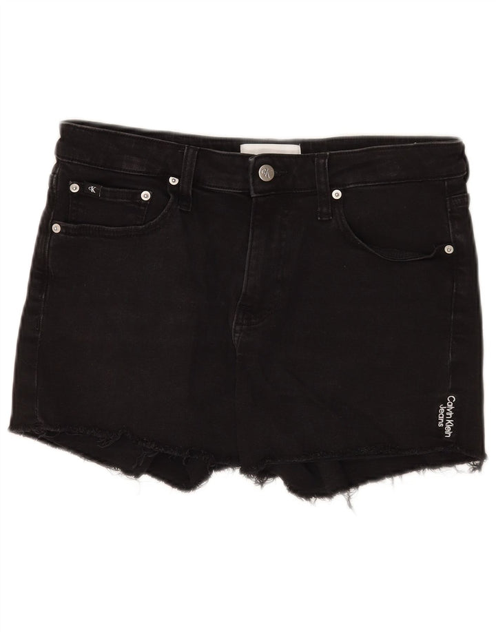 Shorts jeans feminino Calvin Klein W28 médio algodão preto