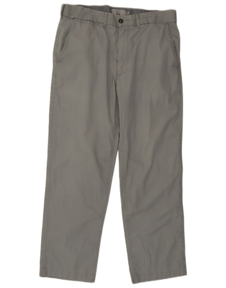 Calça Chino Regular Masculina Marks & Spencer W34 L29 Algodão Cinza