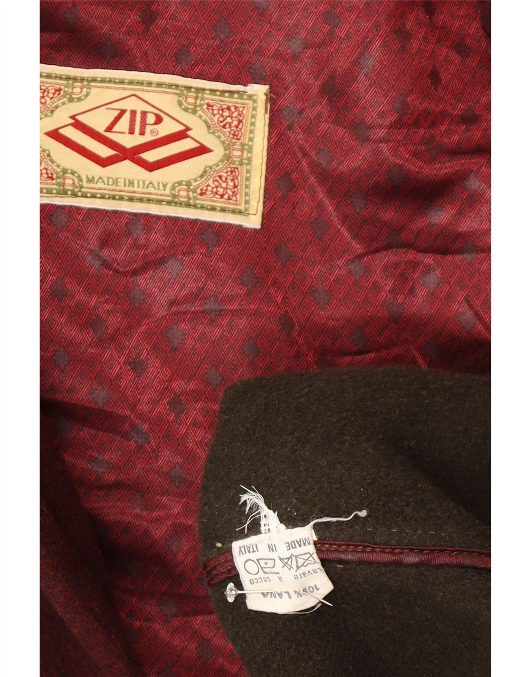 Casaco Duffle Masculino com Capuz Zip IT 38 Lã Borgonha Médio