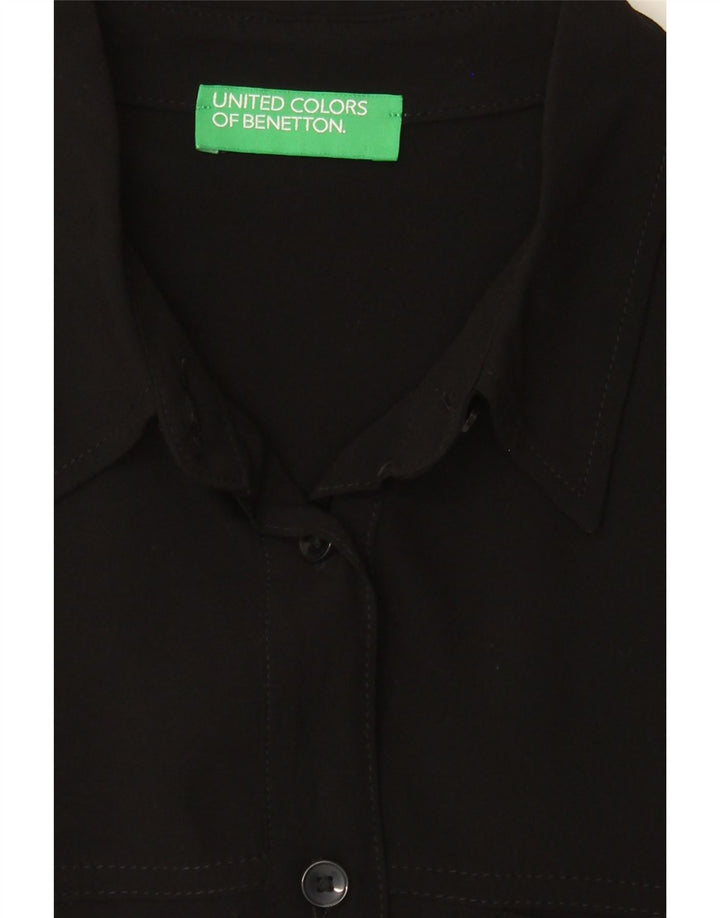 BENETTON Womens Shirt UK 14 Medium Black Vintage Benetton and Second-Hand Benetton from Messina Hembry 