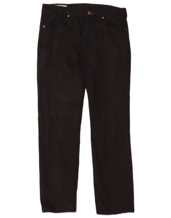 Calça feminina reta casual Gas W31 L30 algodão preto
