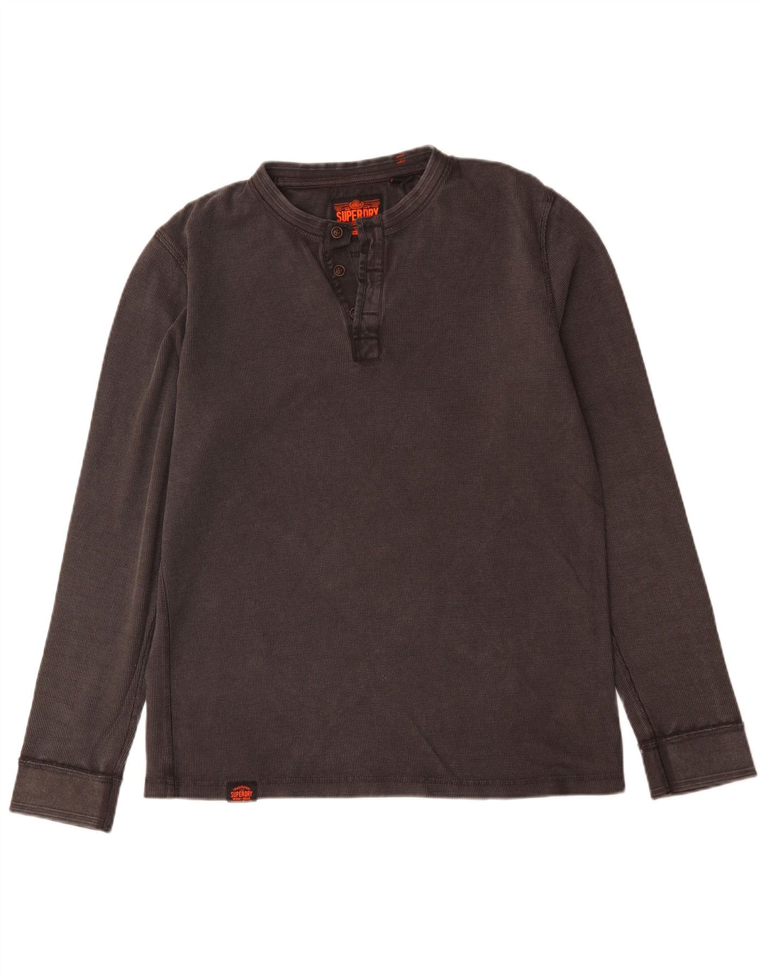 Top masculino Superdry manga comprida grande algodão cinza