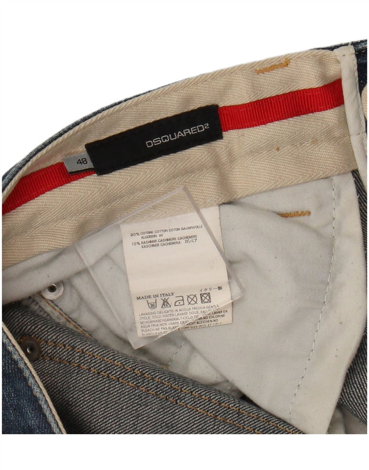 Dsquared2 Calça jeans reta masculina IT 48 médio W34 L29 algodão azul