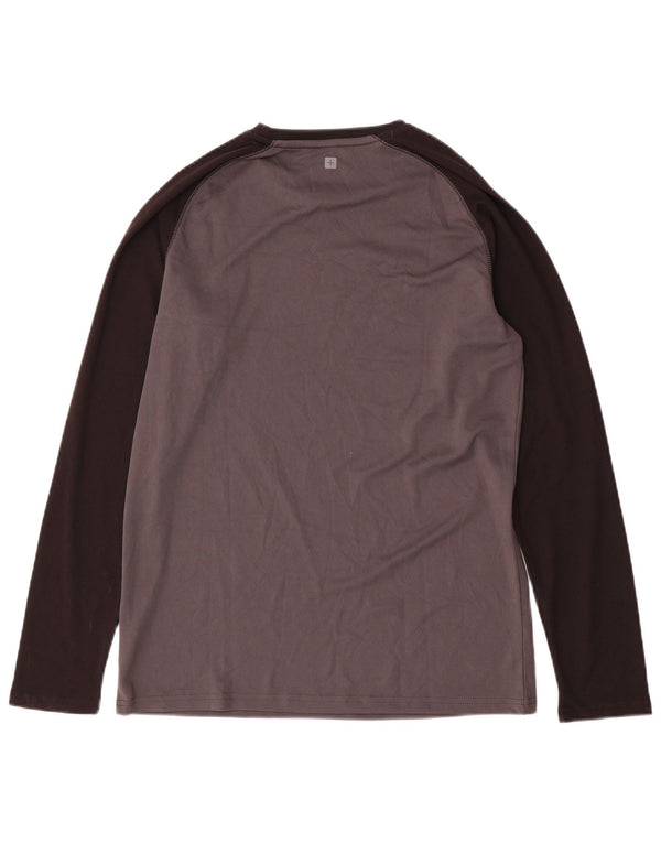 Mountain Warehouse Mens IsoCool Top manga comprida cinza médio Colourblock