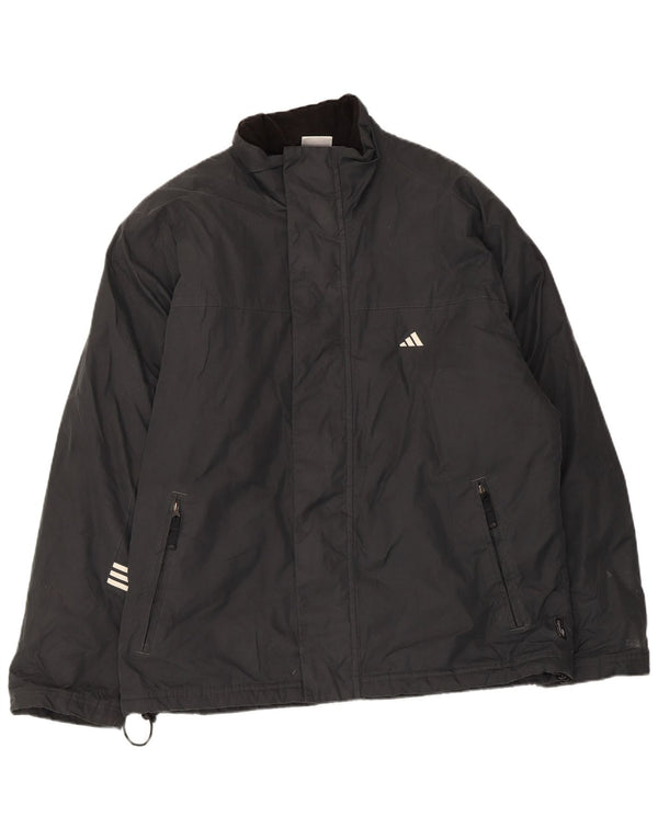 Adidas Mens Polo Shirt UK 38 Médio Cinza Poliamida