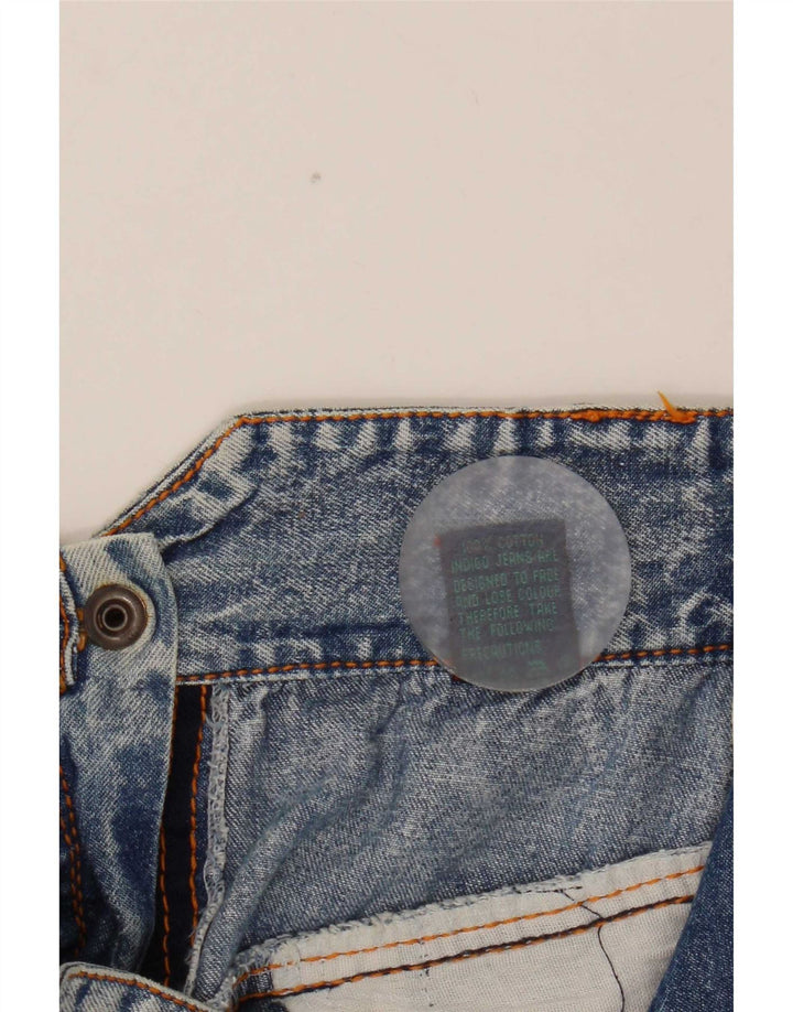 Saia jeans feminina vintage IT 42 médio W28 algodão azul