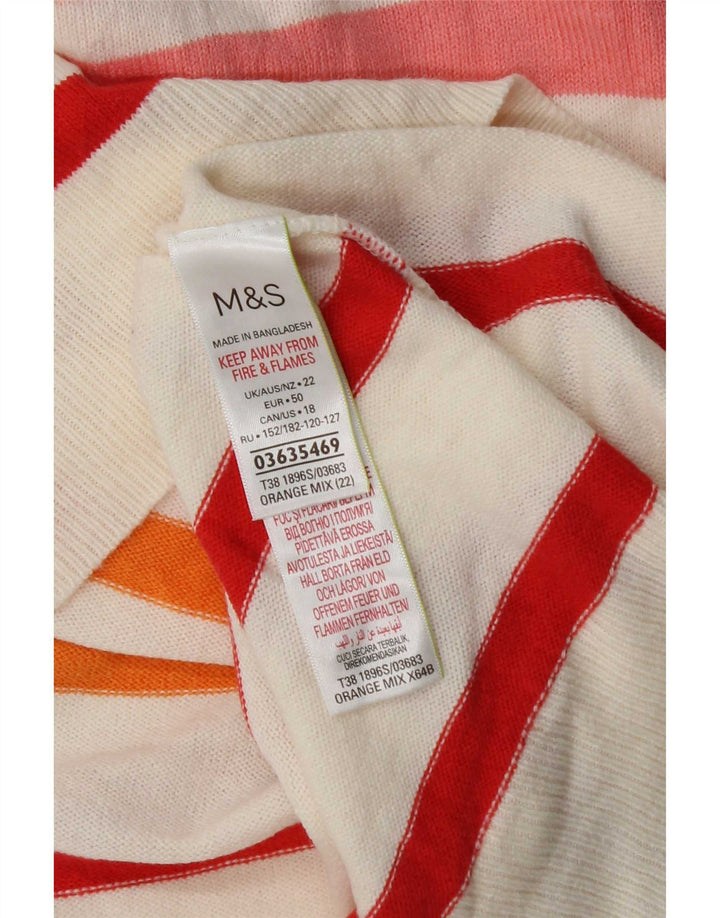 Suéter feminino Marks & Spencer com gola redonda UK 22 3XL multicolorido