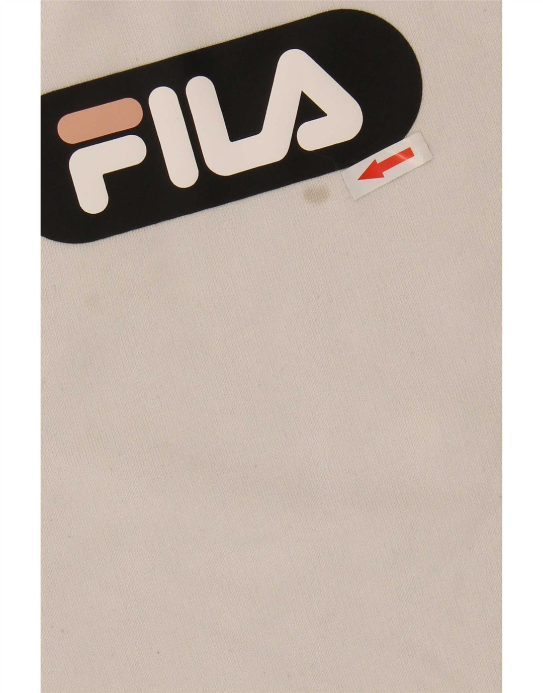 Moletom feminino Fila Oversized Crop Jumper UK 10 pequeno bloco colorido branco