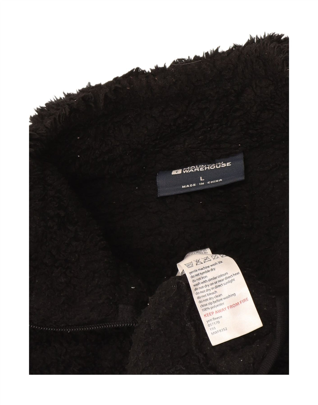 Mountain Warehouse Mens Zip Neck Fleece Jumper Grande Poliéster Preto