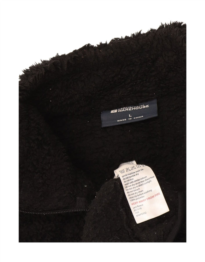 Mountain Warehouse Mens Zip Neck Fleece Jumper Grande Poliéster Preto