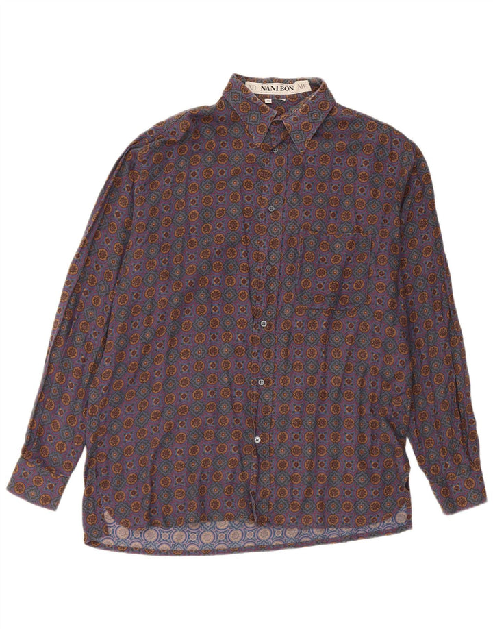 Camisa masculina NANI BON tamanho 40 azul médio Ikat