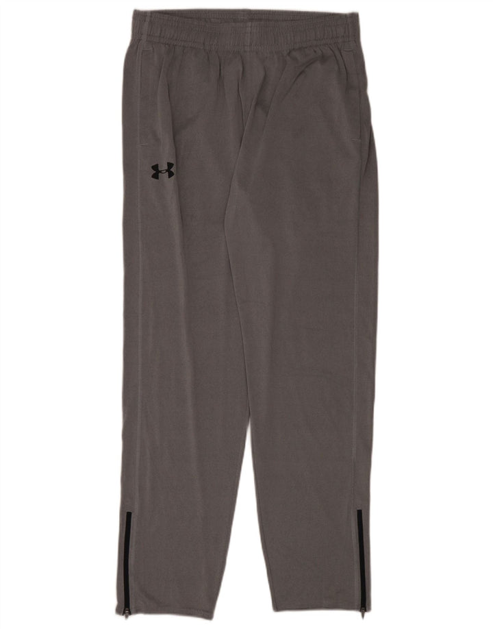 Calça de treino masculina Under Armour grande poliéster cinza Colourblock
