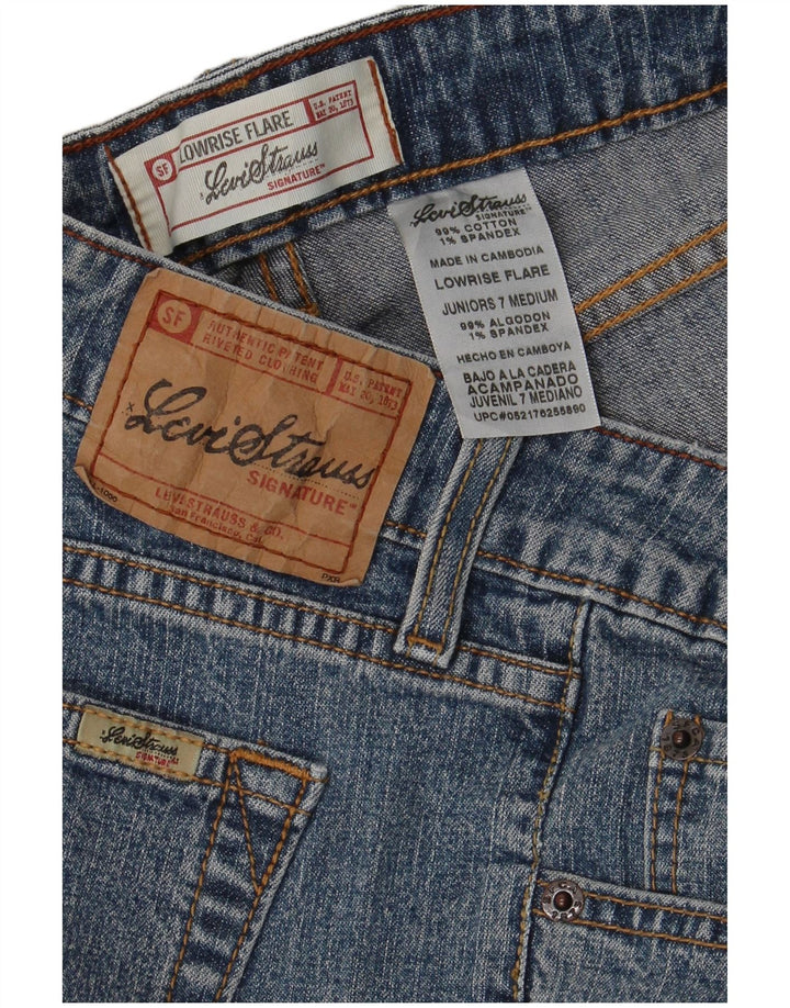 LEVI'S Girls Jeans Flared 6-7 Anos W30 L31 Azul Algodão