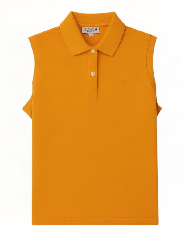 Camisa polo feminina sem mangas Diadora IT 50 XL laranja algodão