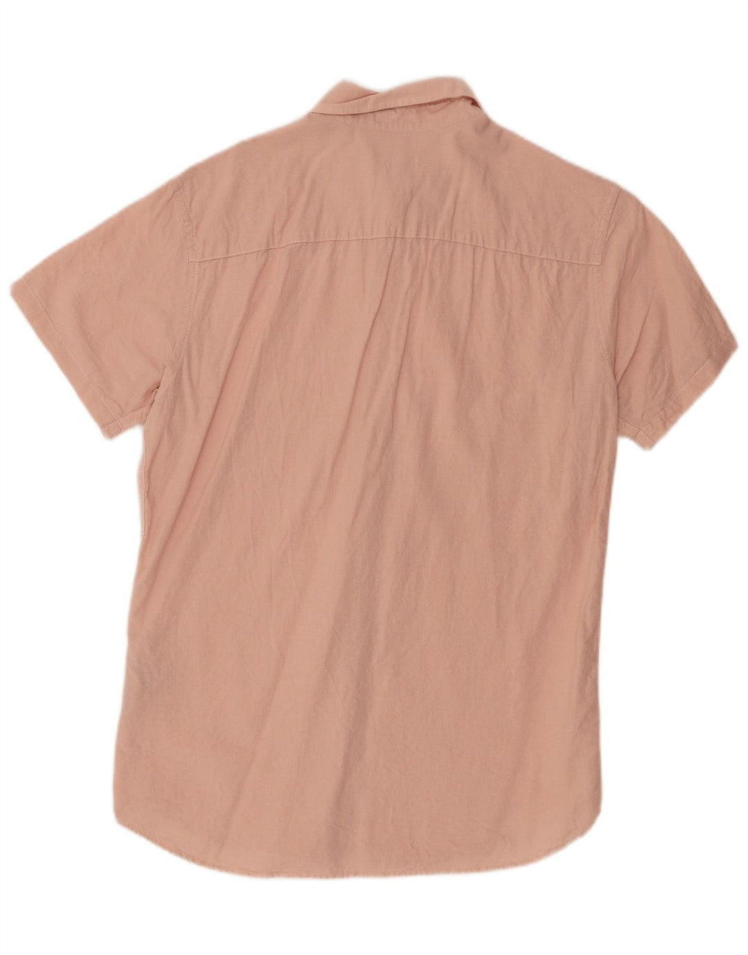 Camisa masculina de manga curta Jack & Jones algodão rosa médio