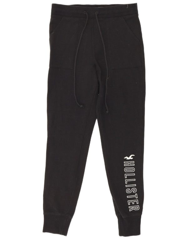 Calça esportiva feminina Hollister com estampa gráfica e joggers UK 12 médio preto