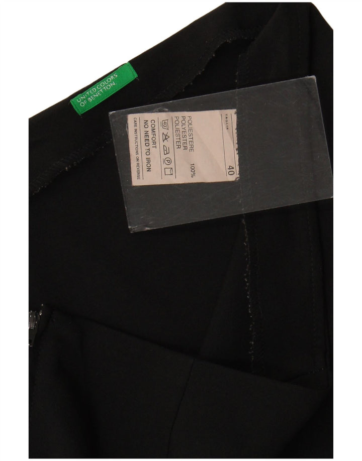 Saia reta feminina Benetton IT 40 Small W30 poliéster preto