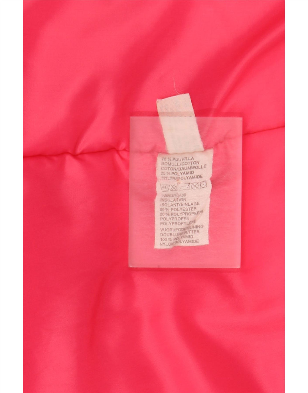 Casaco acolchoado oversized feminino vintage Reino Unido 8 algodão rosa pequeno