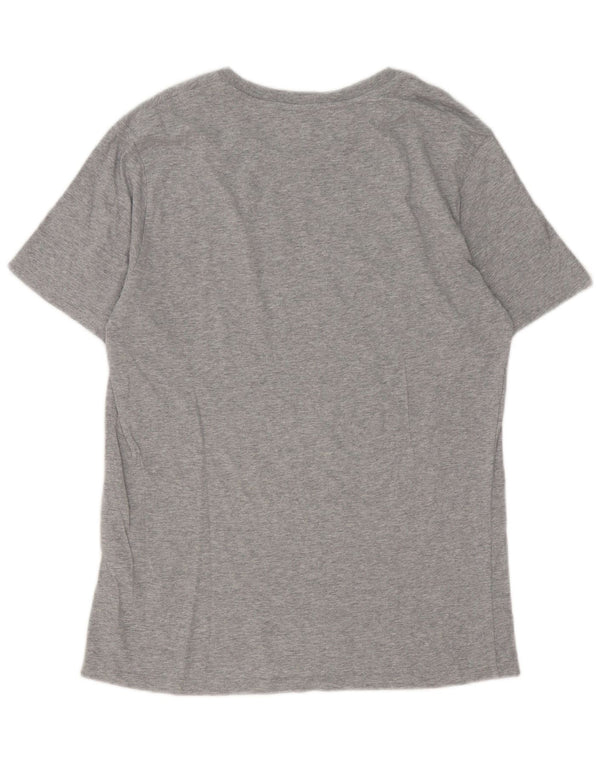 Camiseta gráfica masculina Levi's Top algodão manchado cinza médio