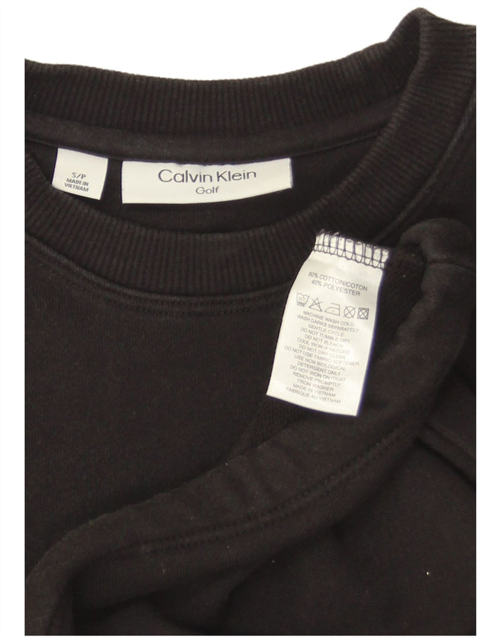 Calvin Klein Feminino Golf Crop Oversized Top Manga 3/4 Reino Unido 10 Pequeno Preto
