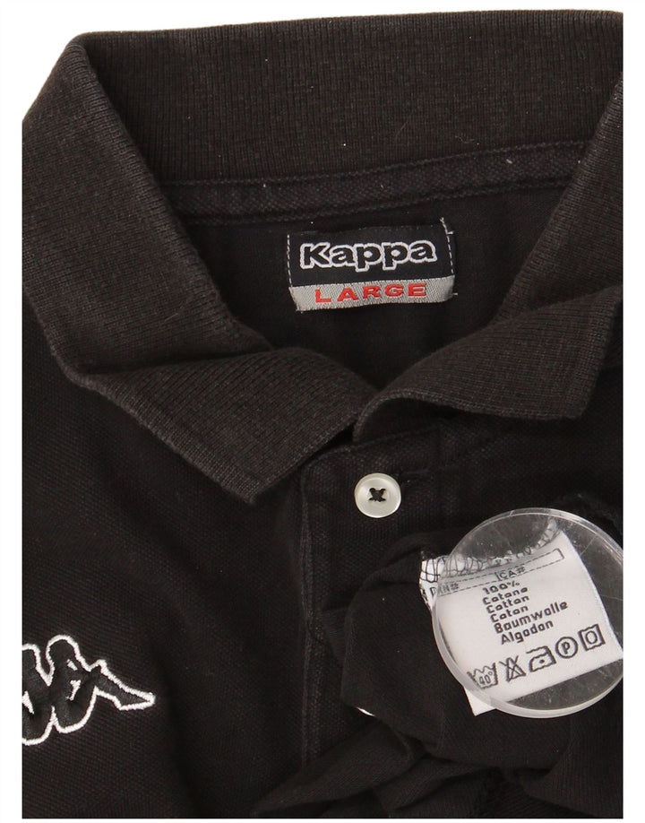 Camisa polo masculina KAPPA grande algodão preto